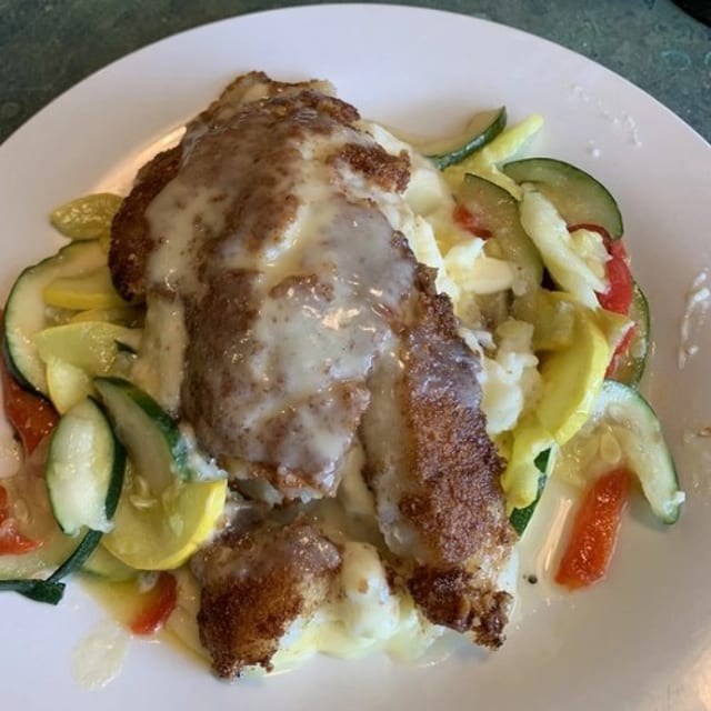 HERB CRUSTED SNAPPER.