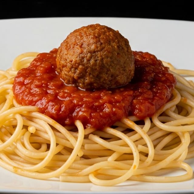 Kid's Spaghetti and Meatball.