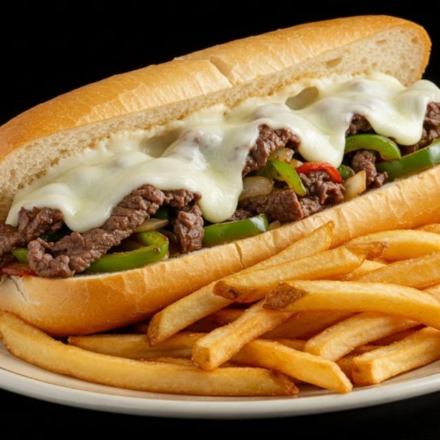 Smothered Steak Sandwich.