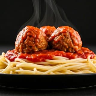 Spaghetti with Meatballs or Sausage