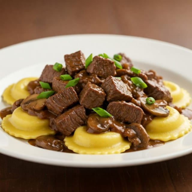 BEEF TIPS MARSALA.