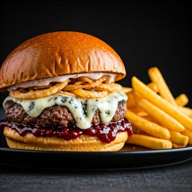 GOURMET WAGYU BEEF BURGER.