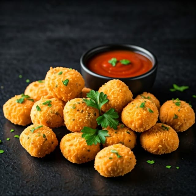 Fried Garlic Cheese Curds.