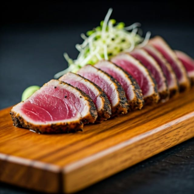 Ahi Tuna Sashimi.