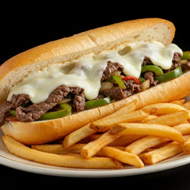 Smothered Steak Sandwich.