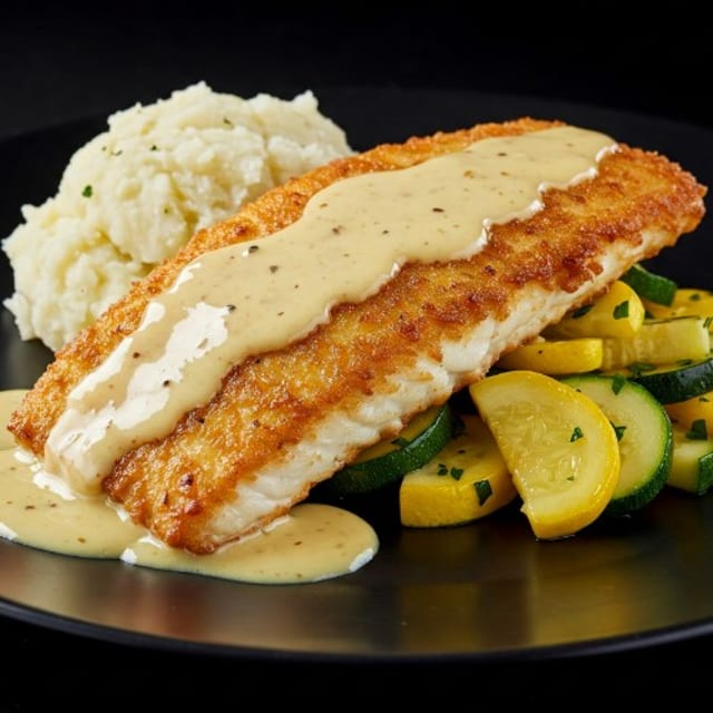 Herb Crusted Red Snapper.