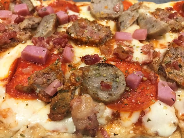 The "Meatza" Pizza.