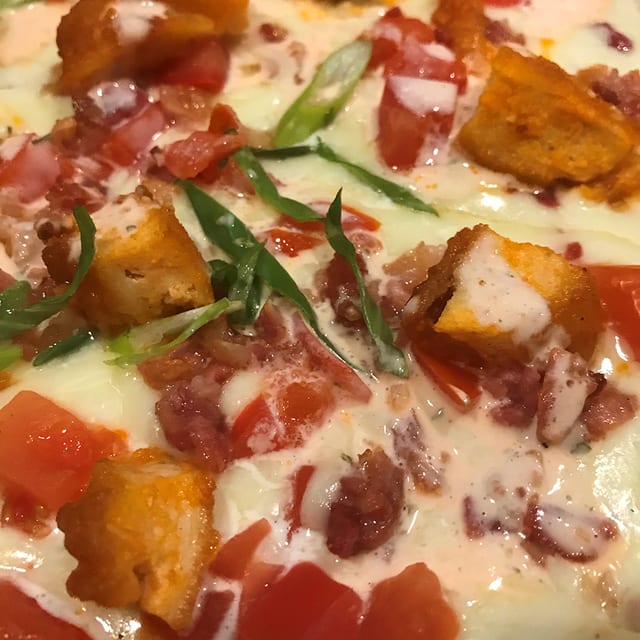 Buffalo Chicken Club Pizza.