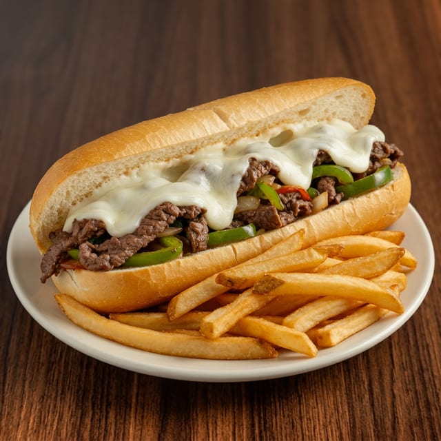 Smothered Steak Sandwich.