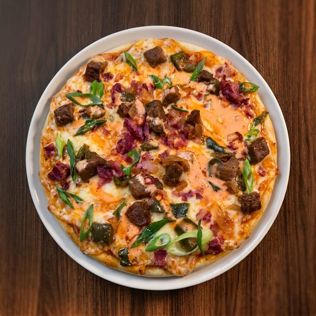 Spicy Creole Sausage Pizza.