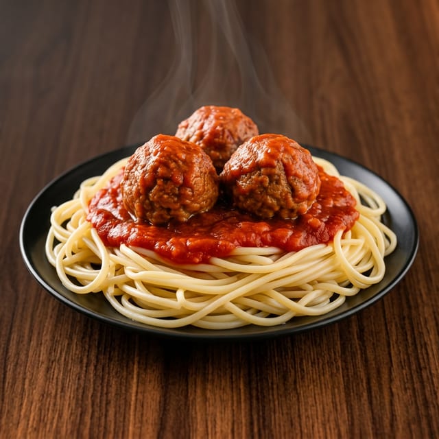 Spaghetti with Meatballs or Sausage.