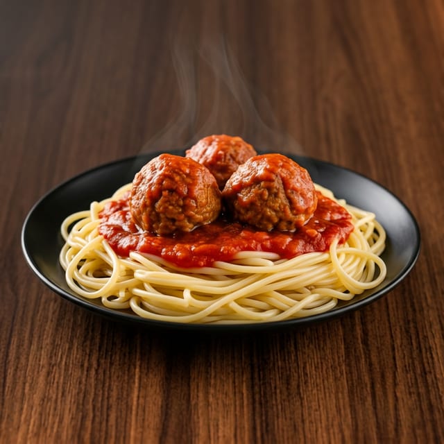 Spaghetti with Meatballs or Sausage.