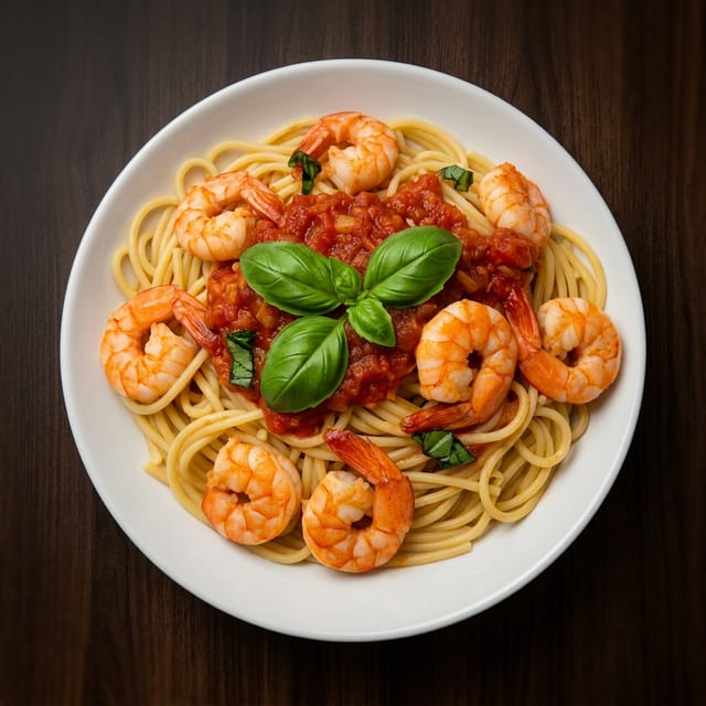Garlic Shrimp and Tomatoes.