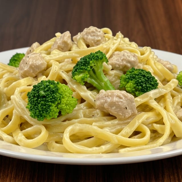 Fettucine Alfredo with Chicken.