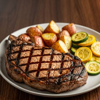 Garlic Rub Rib Eye Steak