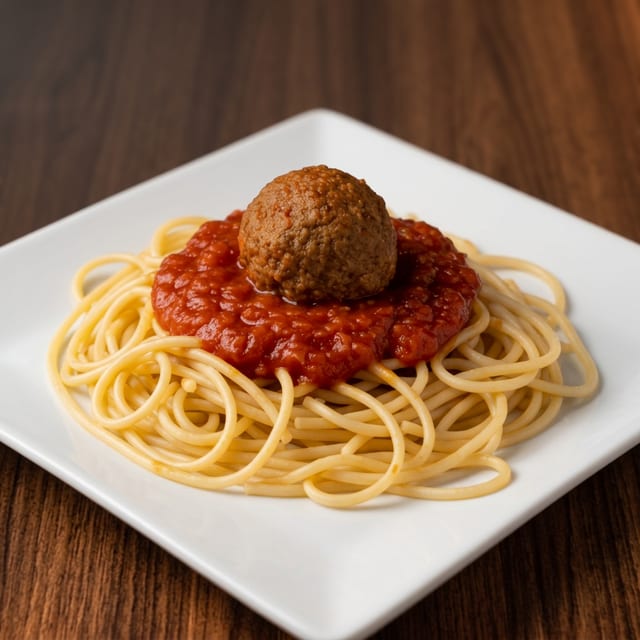 Kid's Spaghetti and Meatball.
