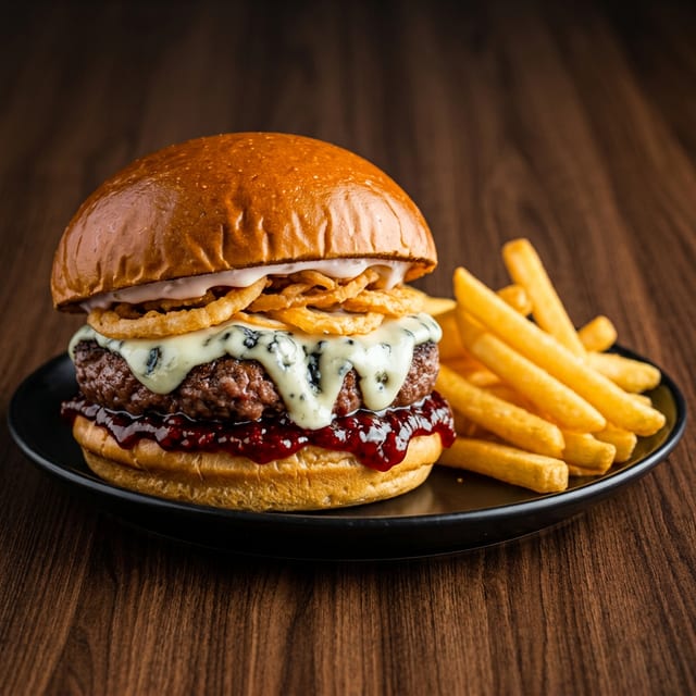 GOURMET WAGYU BEEF BURGER.