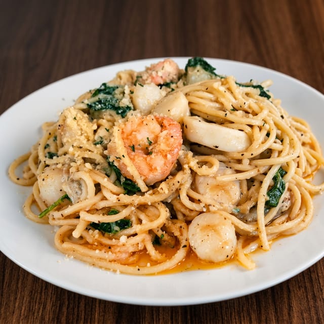 Aglio E Olio Frutti Di Mare (Seafood in Garlic and Olive Oil).