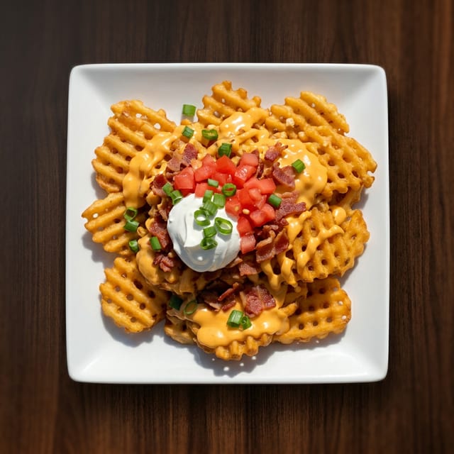 LOADED WAFFLE FRIES.