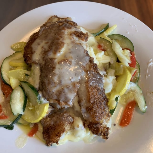HERB CRUSTED SNAPPER.