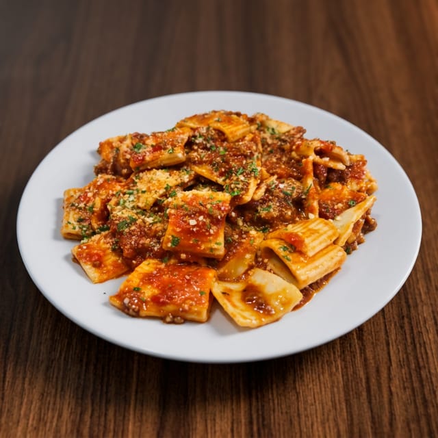 RAGU ALLA BOLOGNESE (Meat Sauce with Rigatoni).